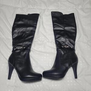 BUNDLE SALE!  NWOT DREAM PAIRS Black Knee-High  Boots w/ Rhinestone Details Sz 8